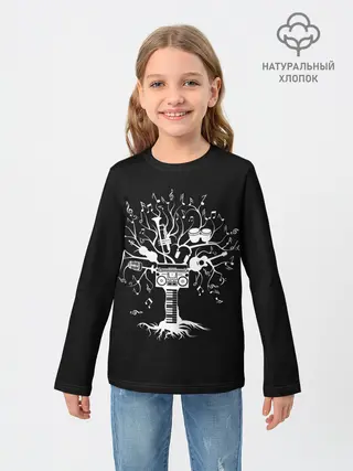 Детский лонгслив / Музыкальное Дерево