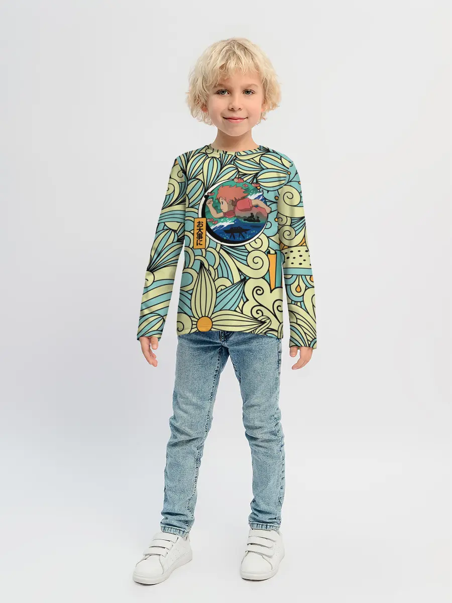 Детский лонгслив / Gake no ue no Ponyo