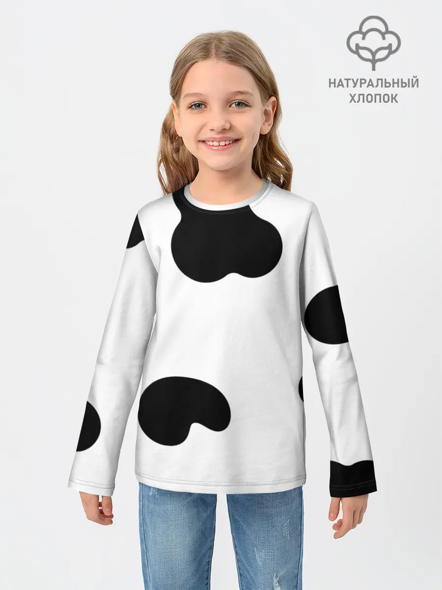 Детский лонгслив / Cow print