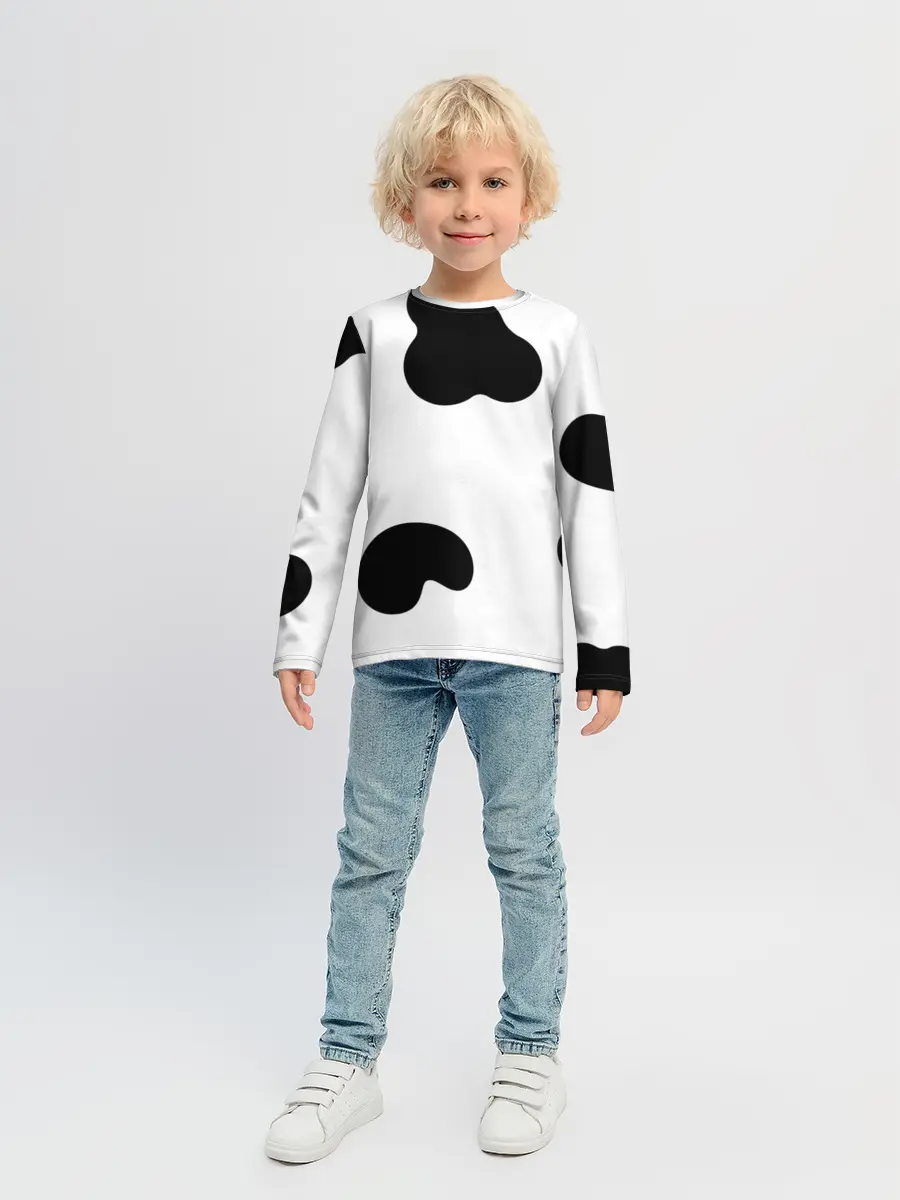 Детский лонгслив / Cow print