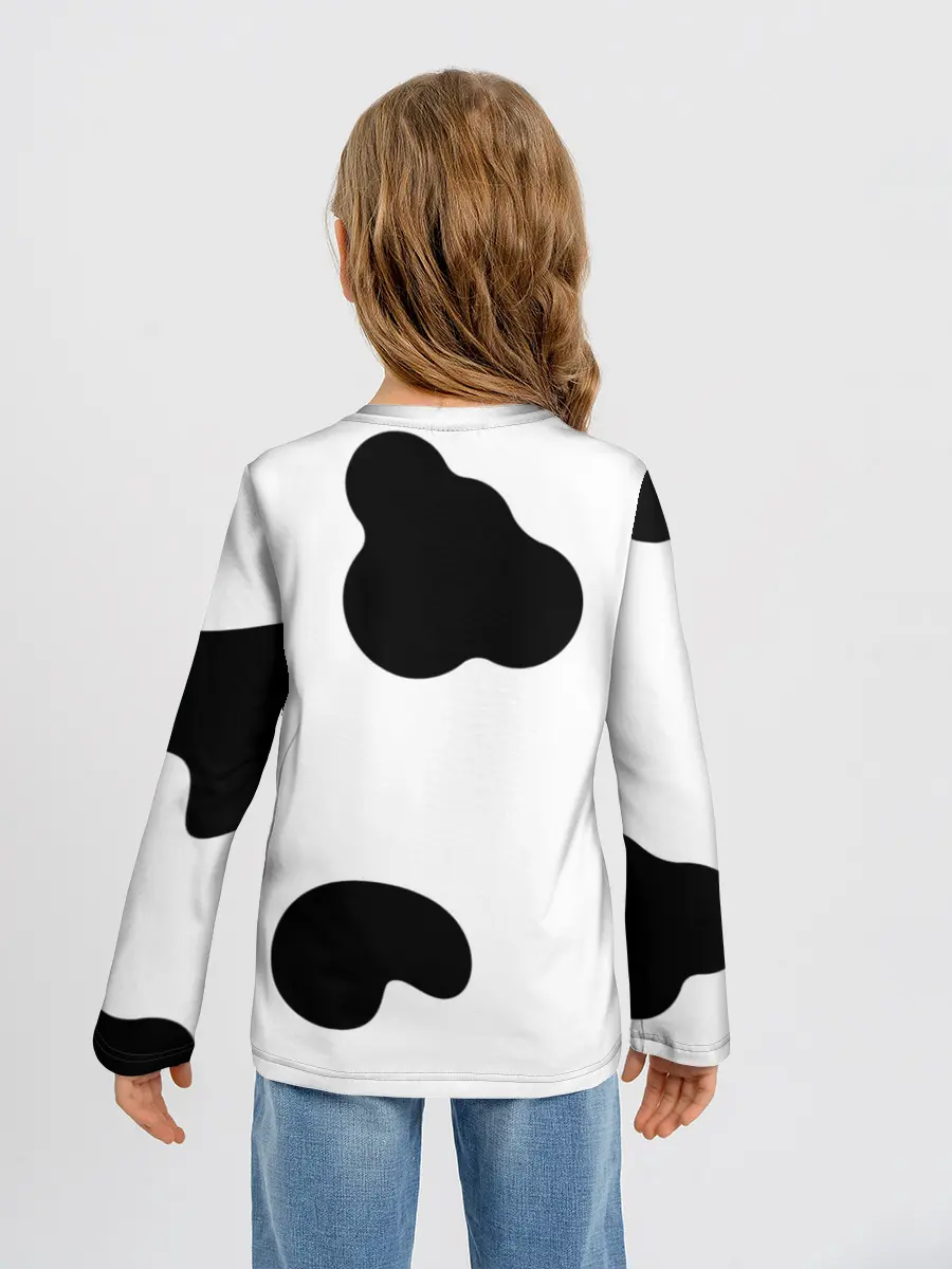 Детский лонгслив / Cow print