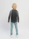 Детский лонгслив / Черно-Серая Кожа