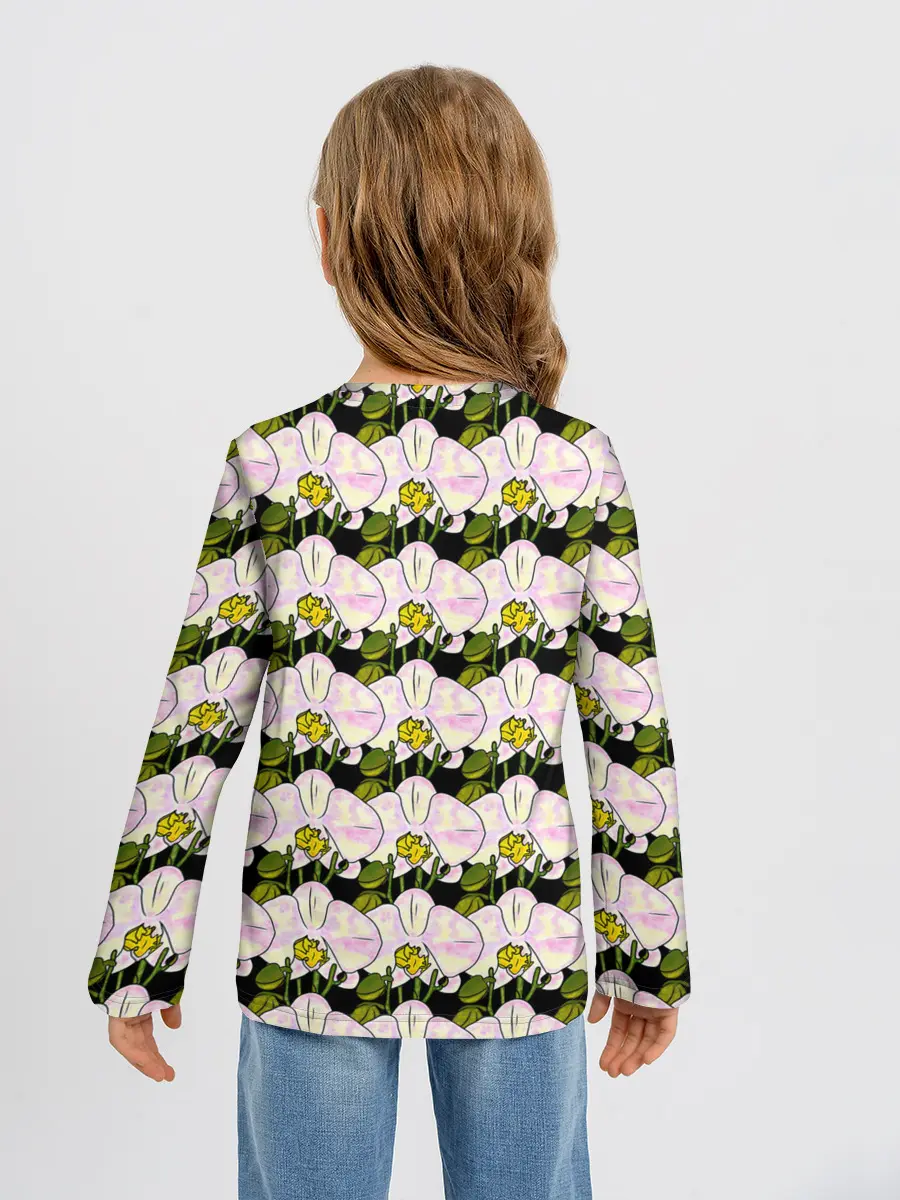 Детский лонгслив / Заросли орхидей