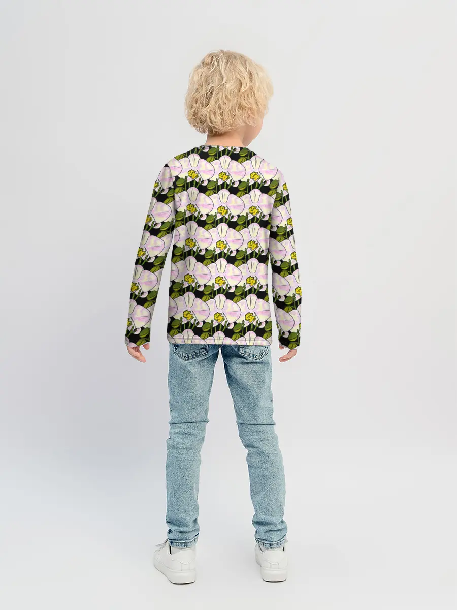 Детский лонгслив / Заросли орхидей