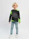 Детский лонгслив / Green / Black