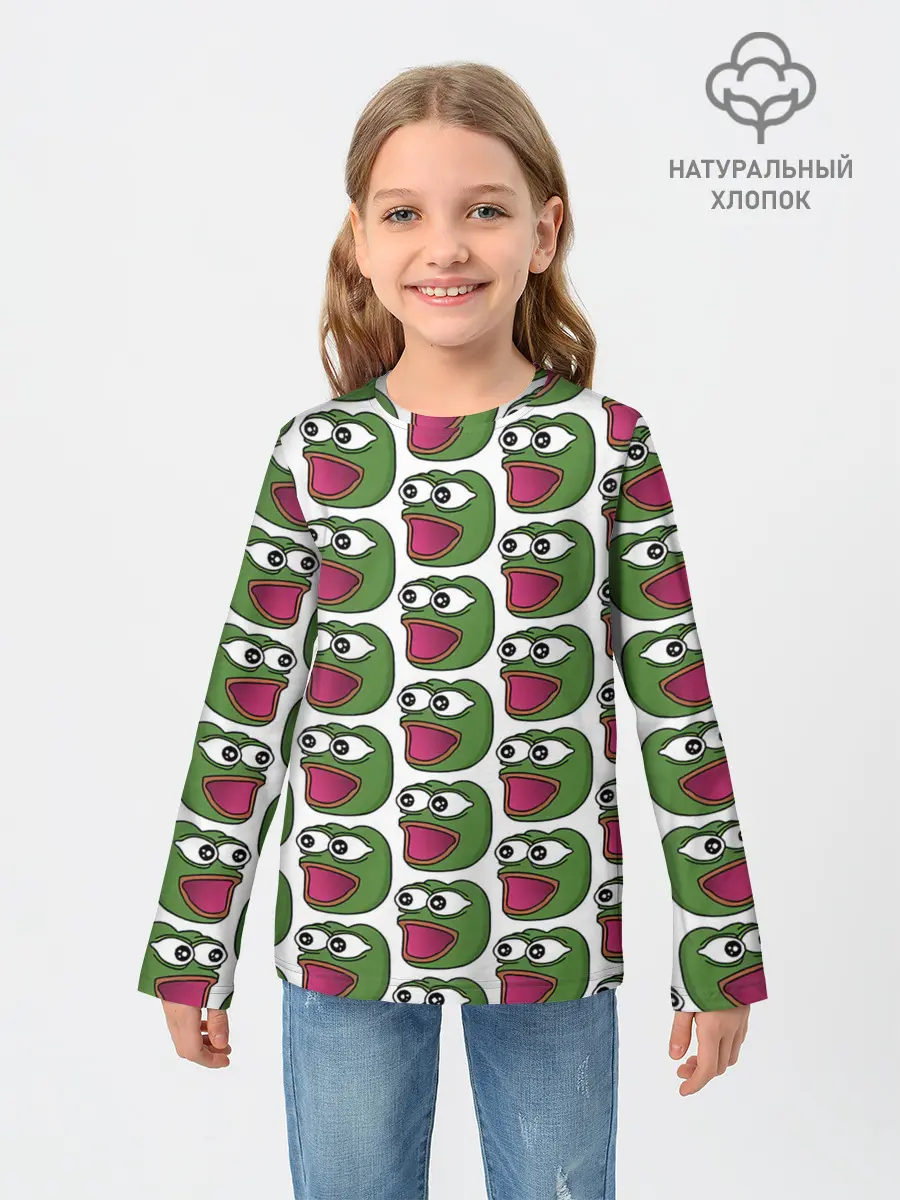 Детский лонгслив / Poggers Pattern