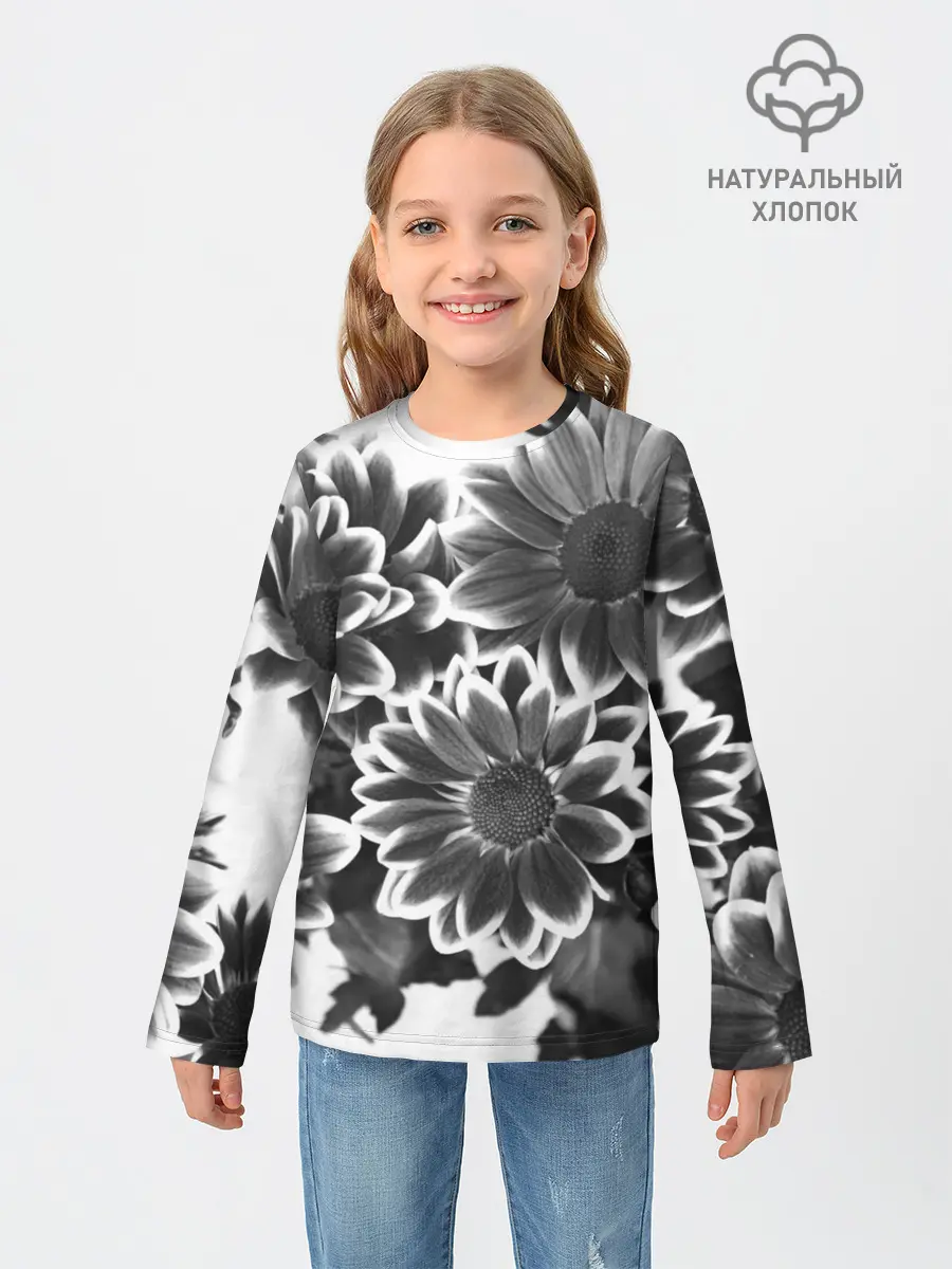 Детский лонгслив / Цветочный Узор