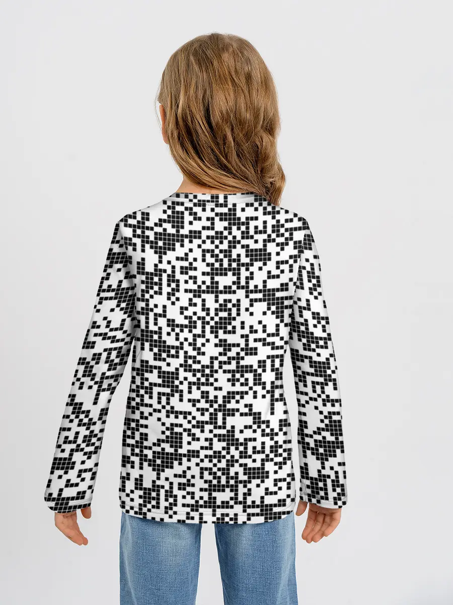 Детский лонгслив / Пиксельный Узор