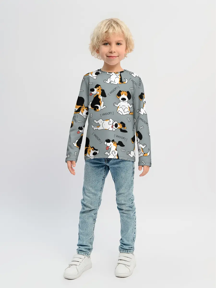 Детский лонгслив / Собаки Бигли