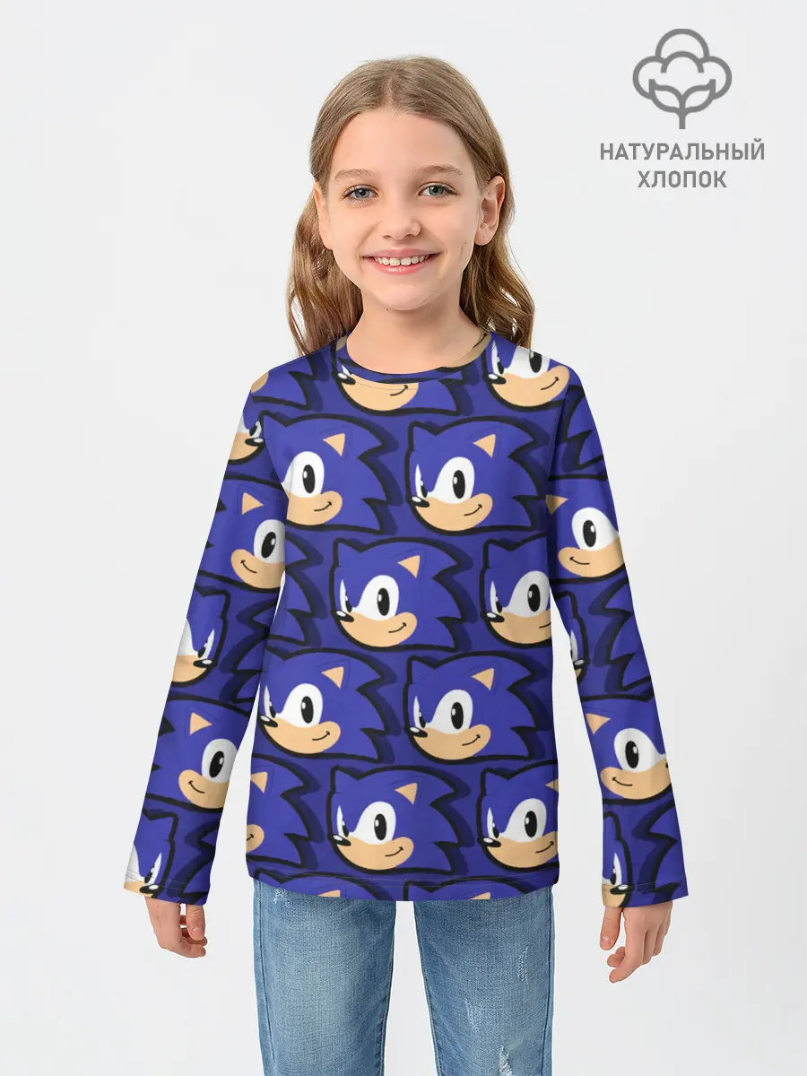 Детский лонгслив / Sonic pattern