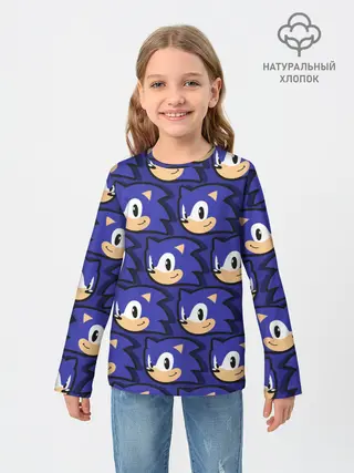 Детский лонгслив / Sonic pattern