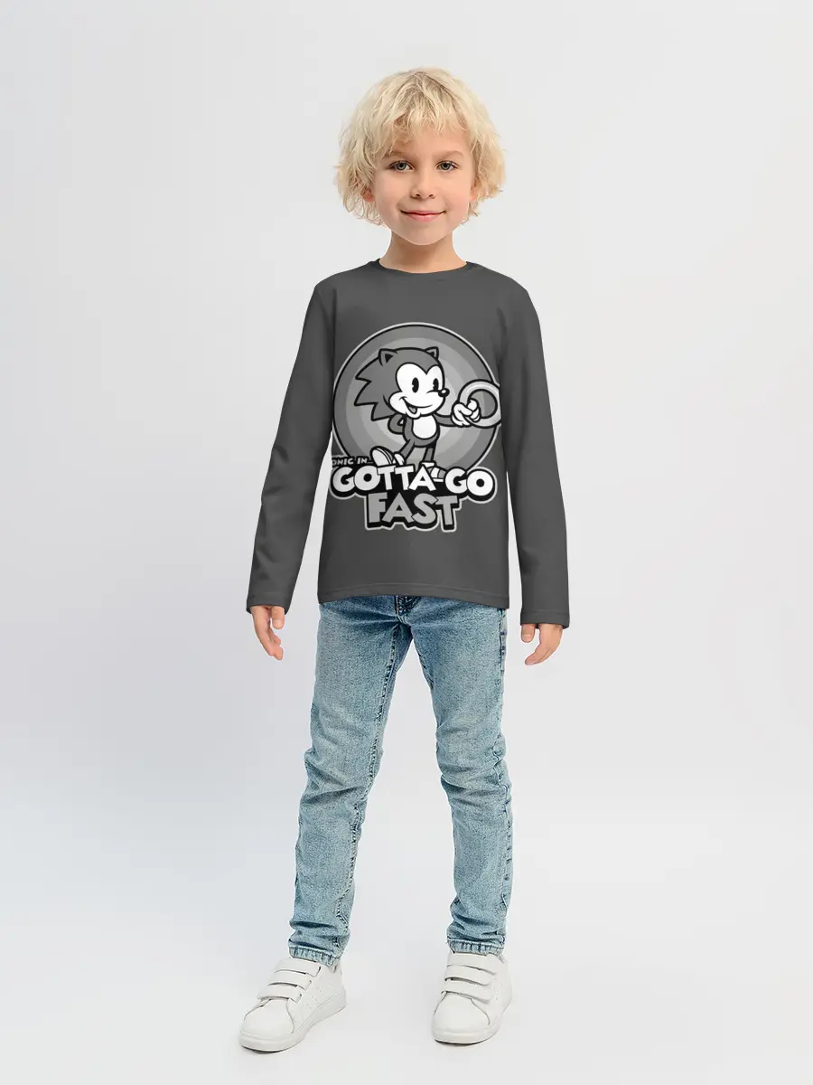 Детский лонгслив / Retro Sonic