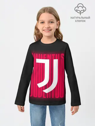 Детский лонгслив / JUVENTUS / ЮВЕНТУС / НЕОН