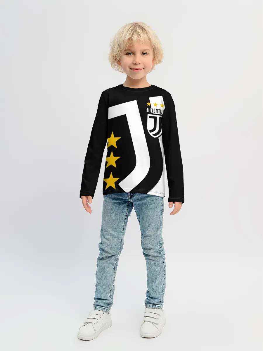Детский лонгслив / JUVENTUS / ЮВЕНТУС / ЗВЕЗДЫ