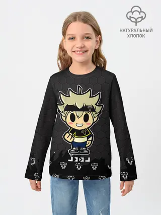 Детский лонгслив / Асто Чёрный клевер броня