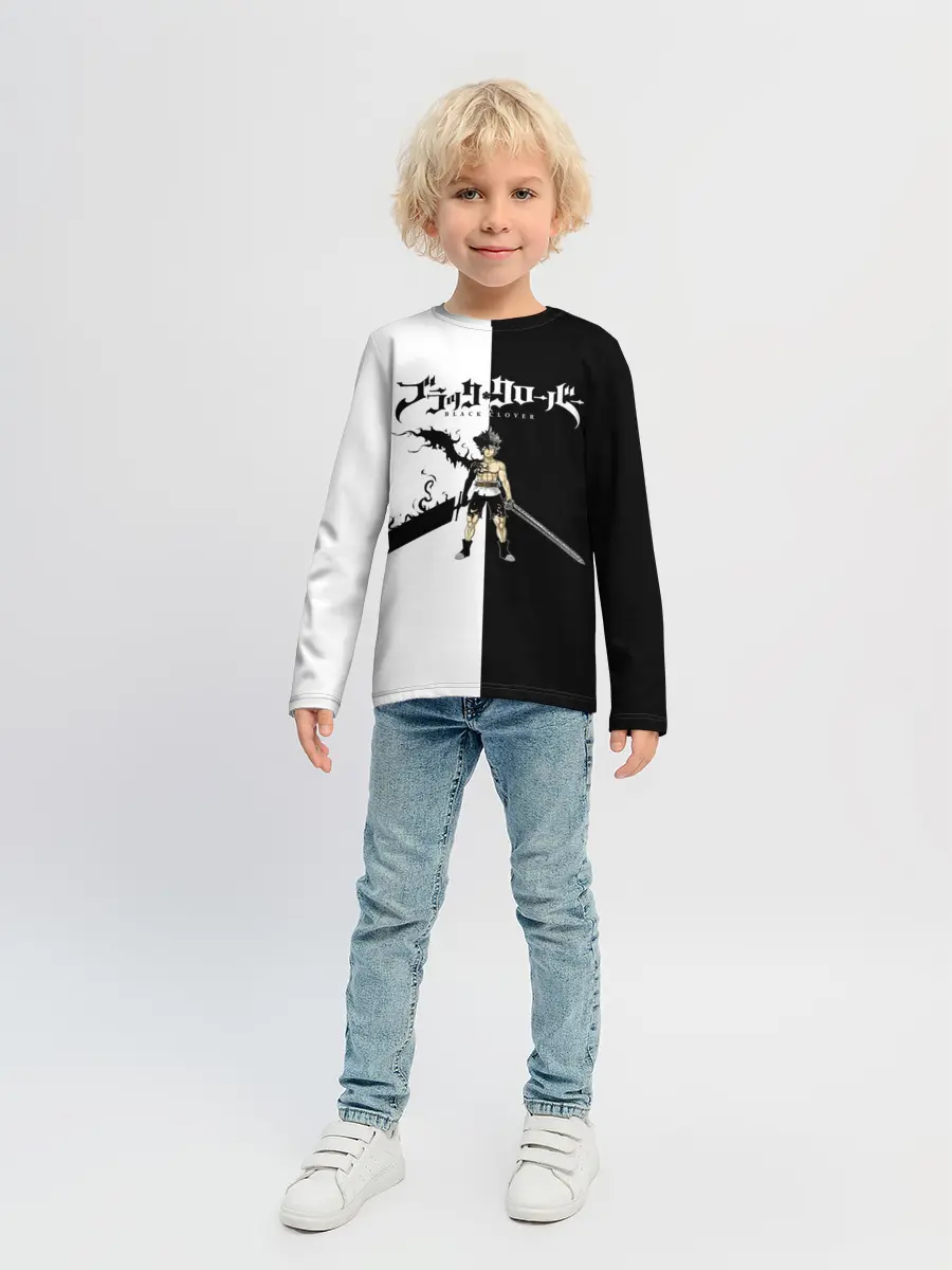 Детский лонгслив / Чёрный Аста vs Аста Чёрный клевер