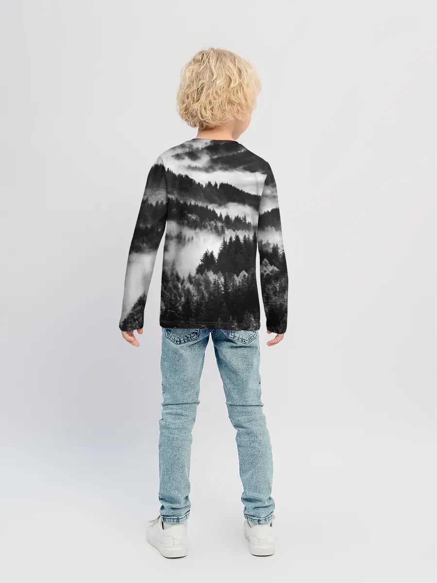 Детский лонгслив / ТУМАННЫЙ ЛЕС / МРАЧНЫЙ ЛЕС