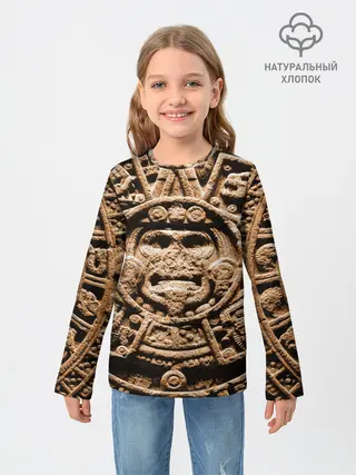 Детский лонгслив / Ацтекский Календарь