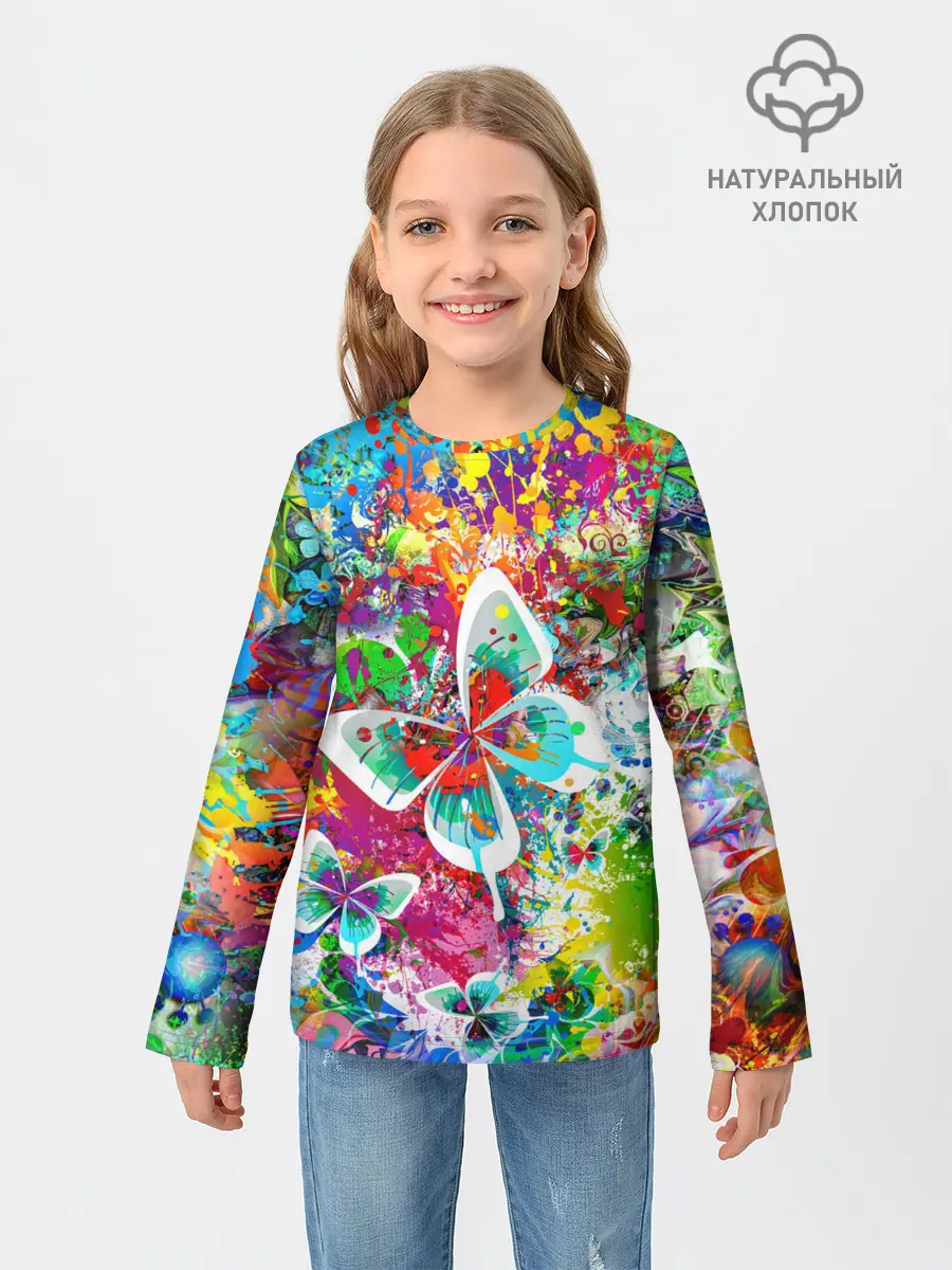 Детский лонгслив / ЯРКИЕ КРАСКИ