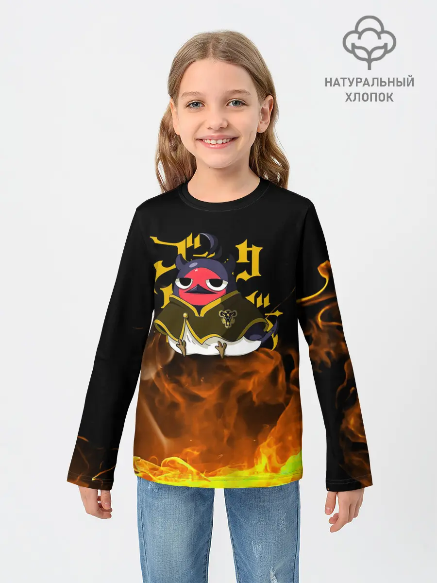 Детский лонгслив / Секре Сваллотейл в огне Неро