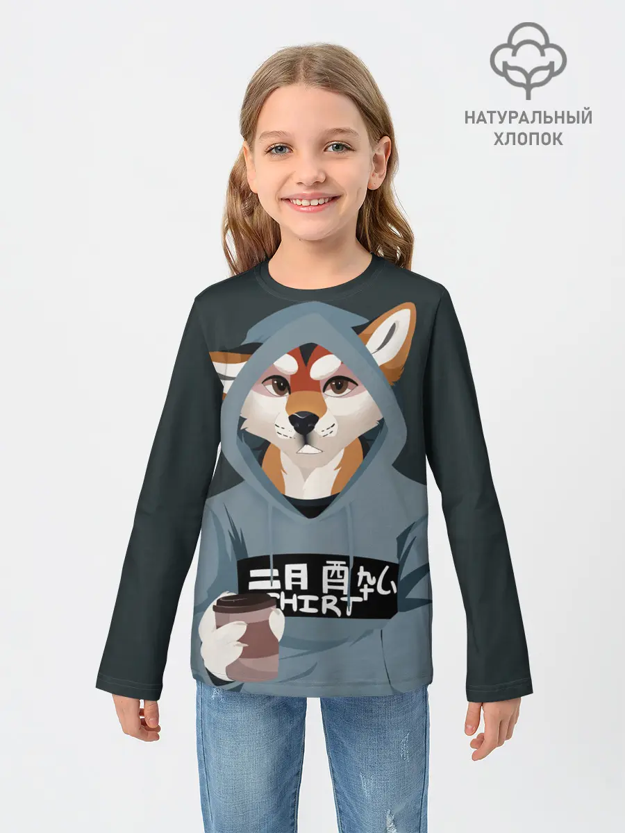 Детский лонгслив / Furry fox