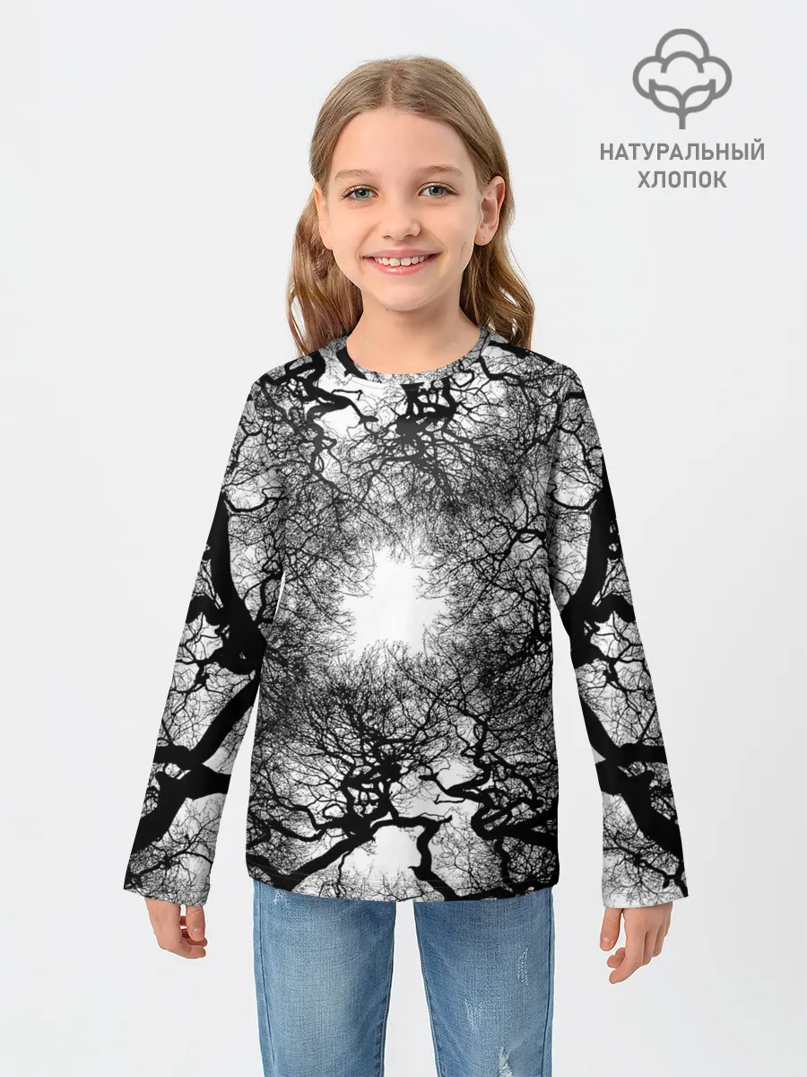 Детский лонгслив / Texture Branches
