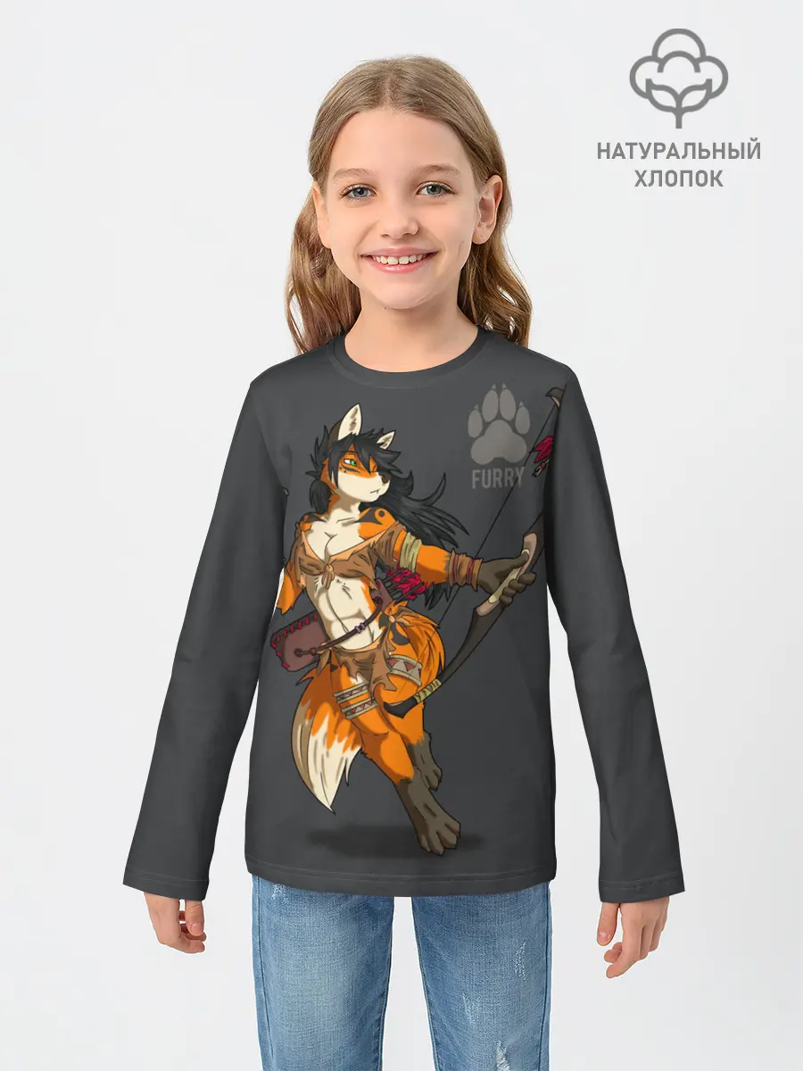 Детский лонгслив / Furry fox