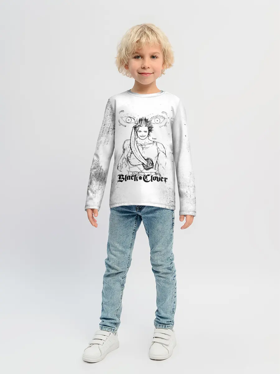 Детский лонгслив / Ями Сукэхиро Чёрный клевер