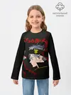 Детский лонгслив / Чёрный клевер Аста и цветок