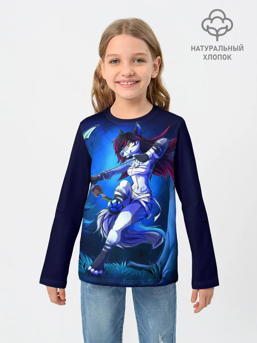 Детский лонгслив / Furry warrior