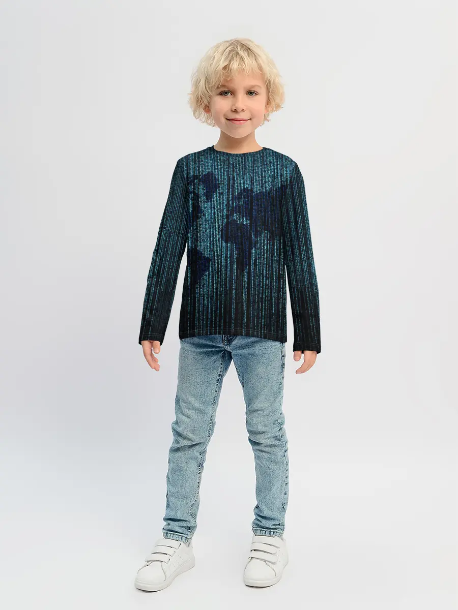 Детский лонгслив / Цифровой Мир