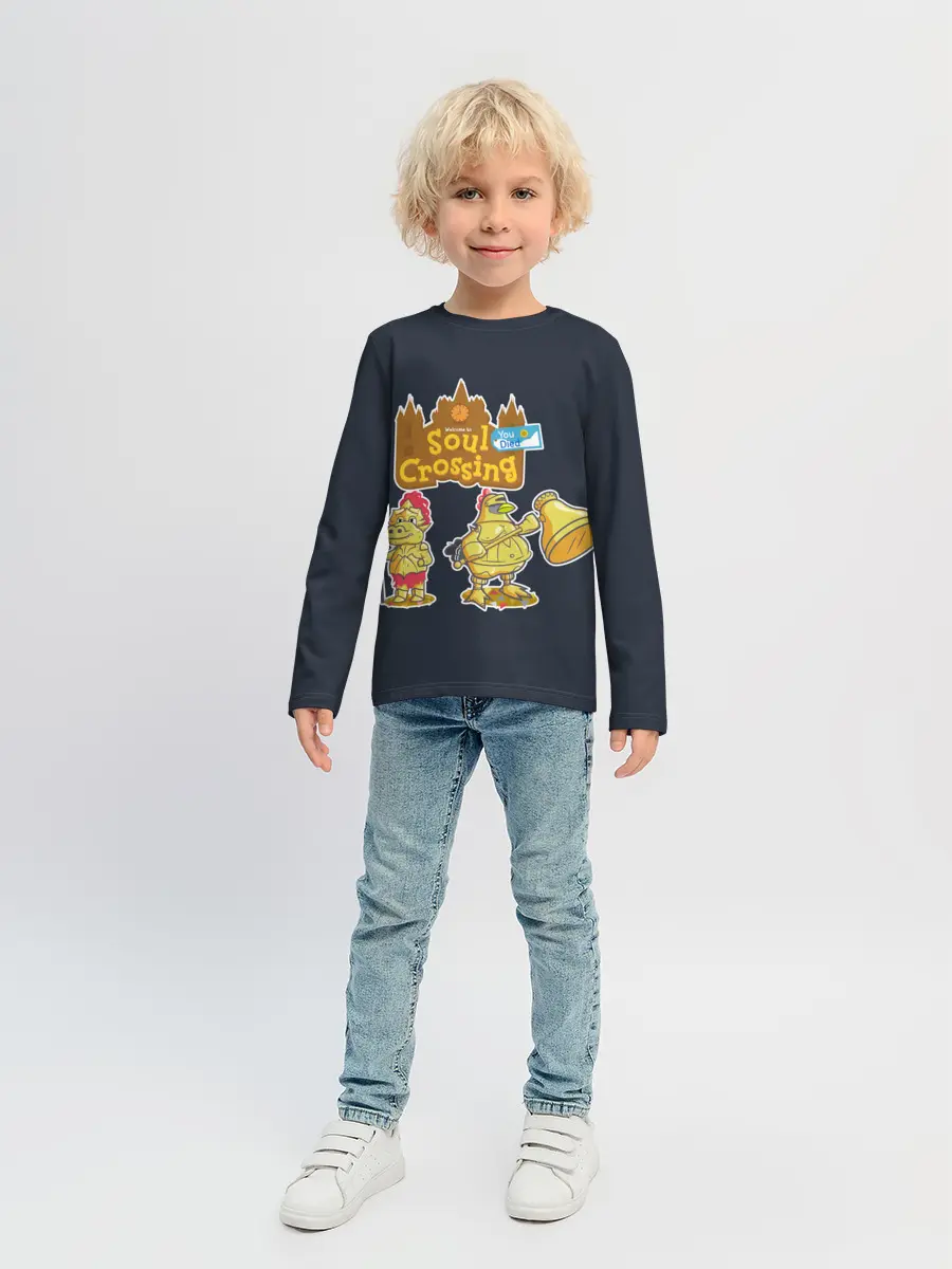 Детский лонгслив / Animal crossing x Dark Souls