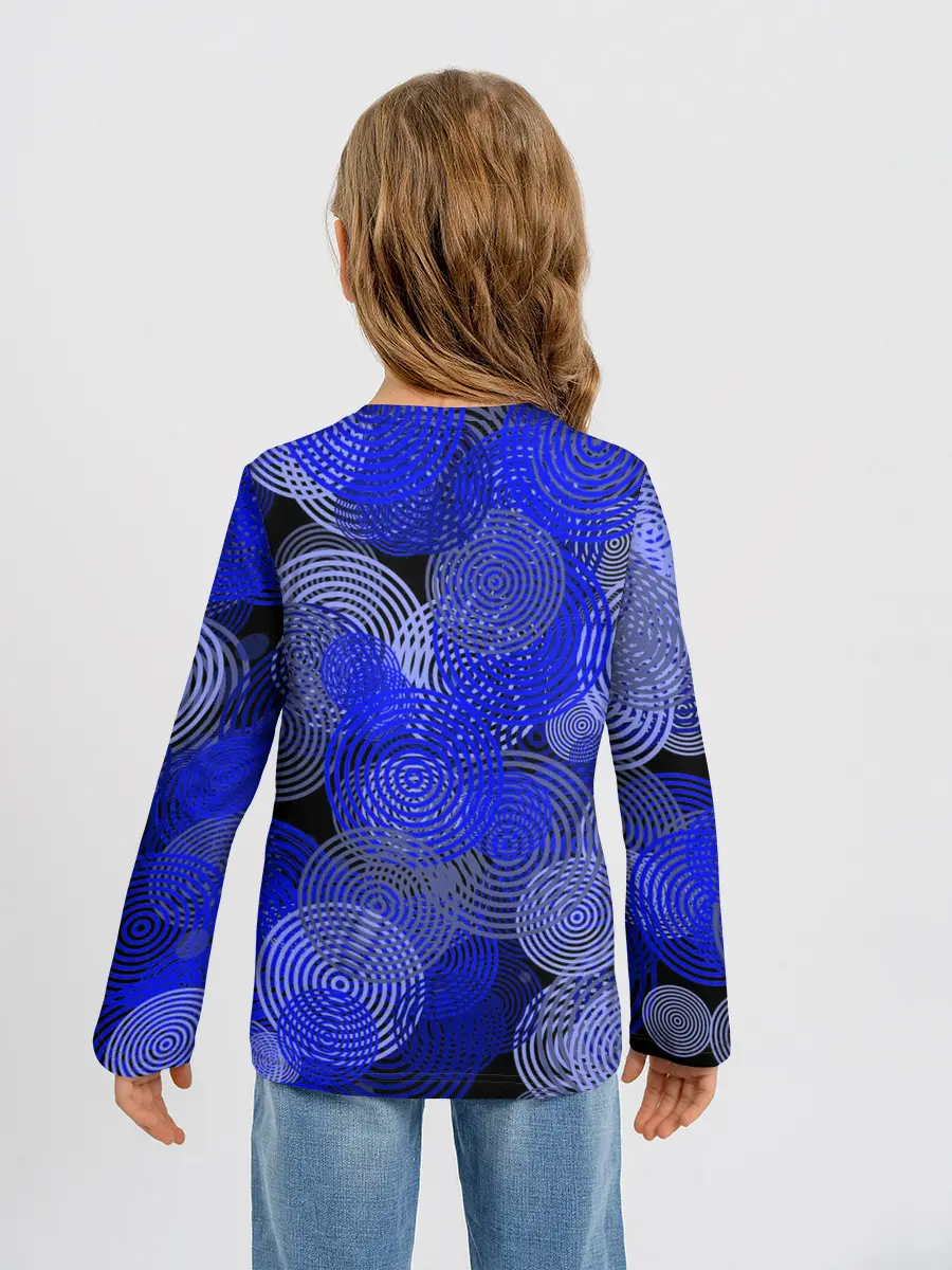 Детский лонгслив / Синие круги