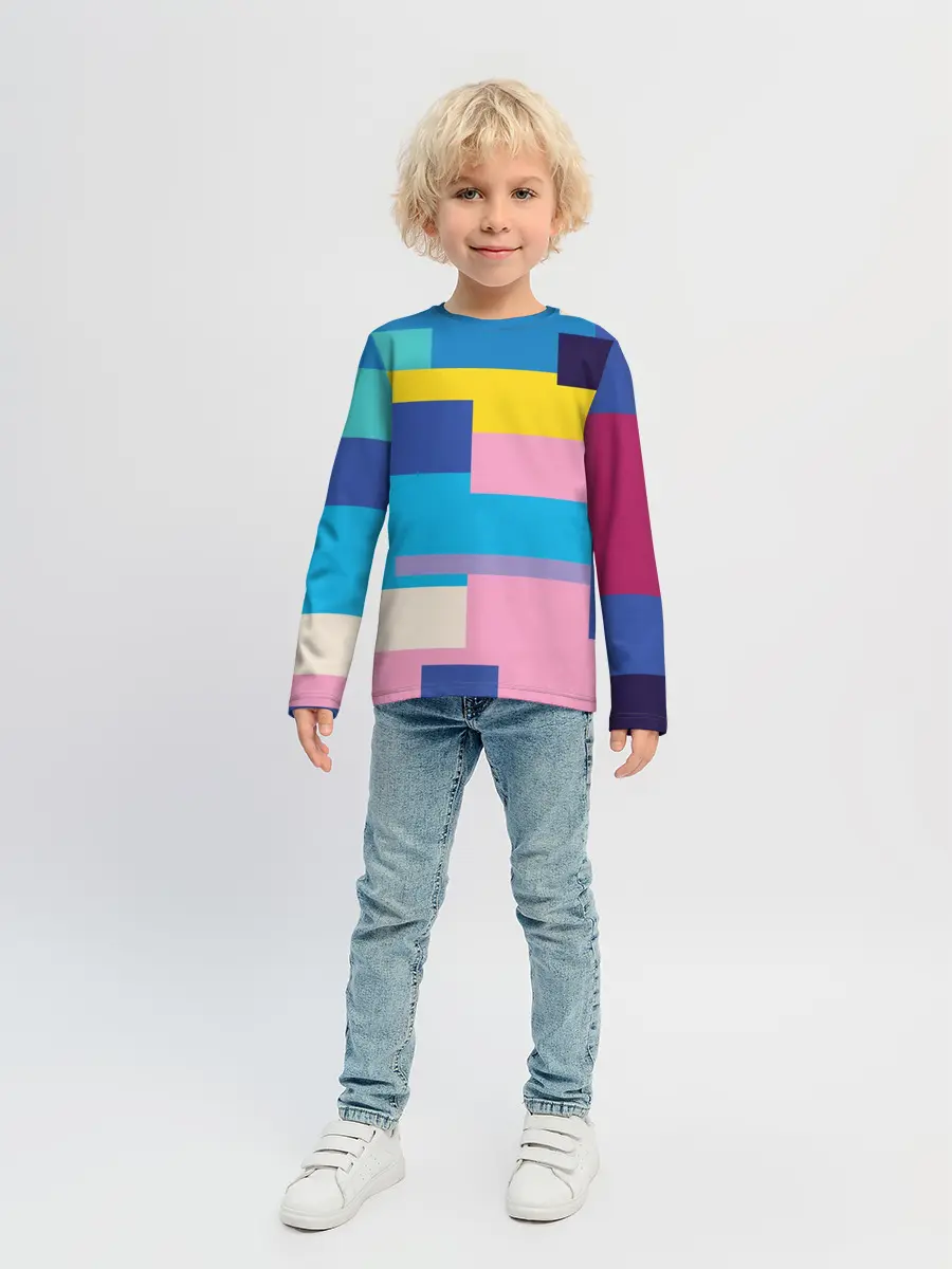 Детский лонгслив / Плавные узоры