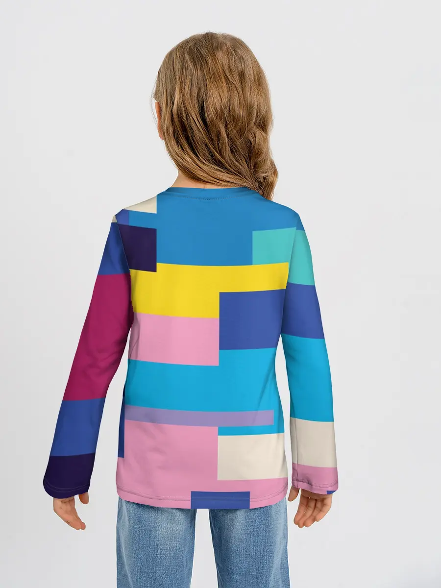 Детский лонгслив / Плавные узоры