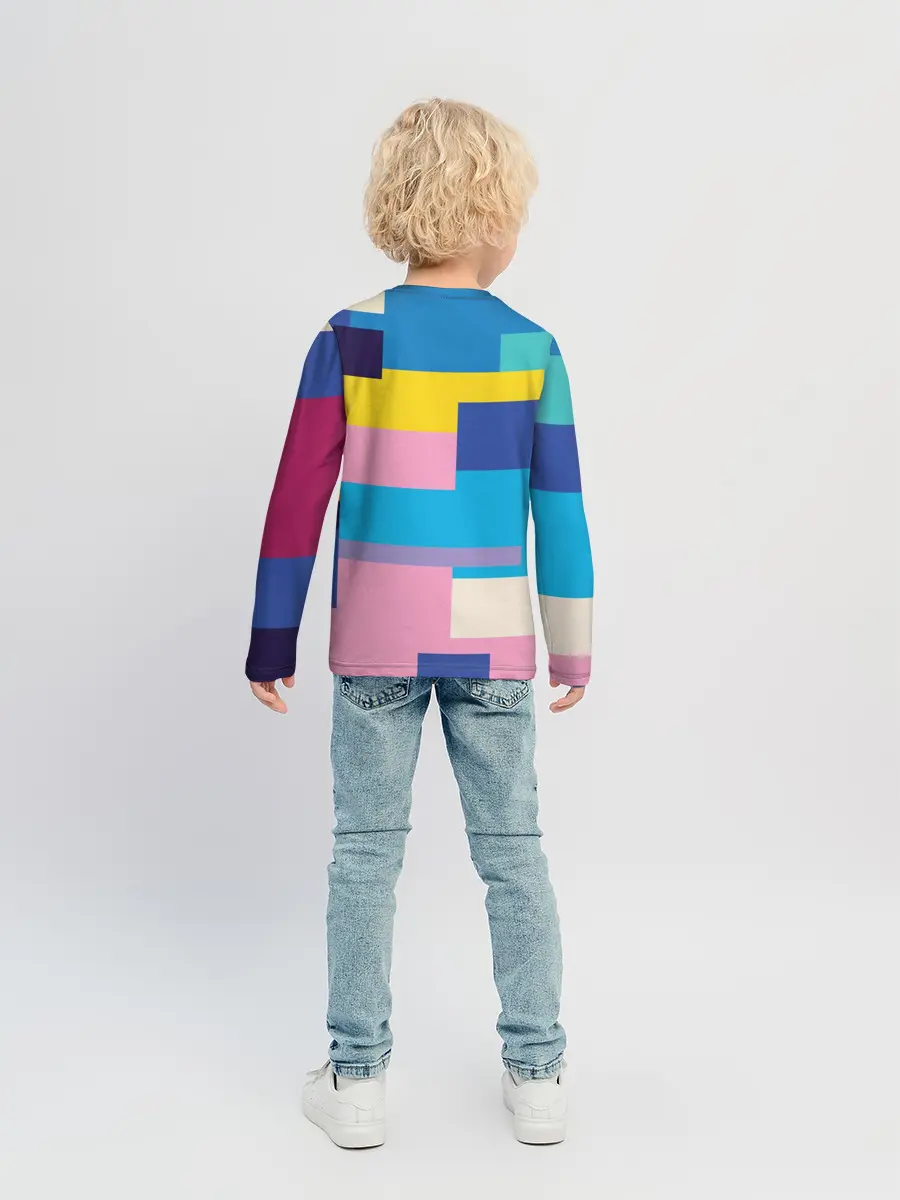 Детский лонгслив / Плавные узоры