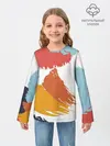 Детский лонгслив / Цветные пятна, мазки кистью