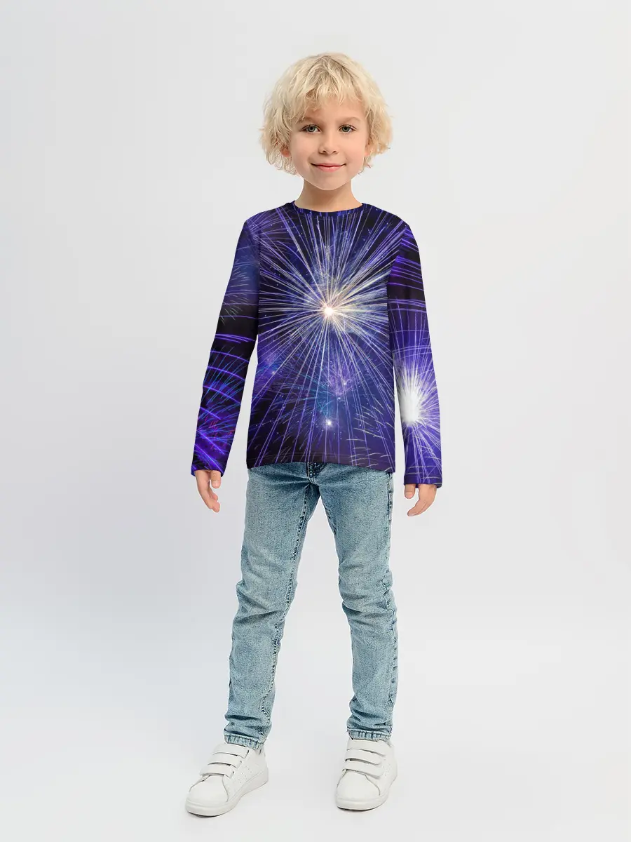 Детский лонгслив / Фейерверк