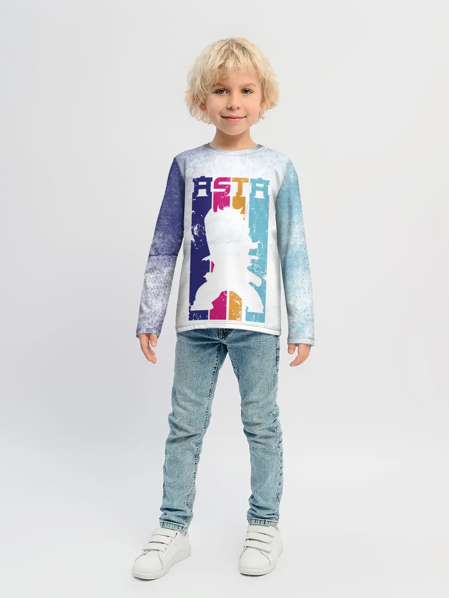 Детский лонгслив / Стена Аста Чёрный клевер