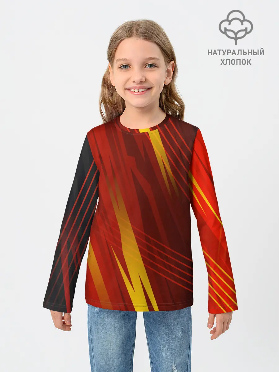 Детский лонгслив / Red sport style