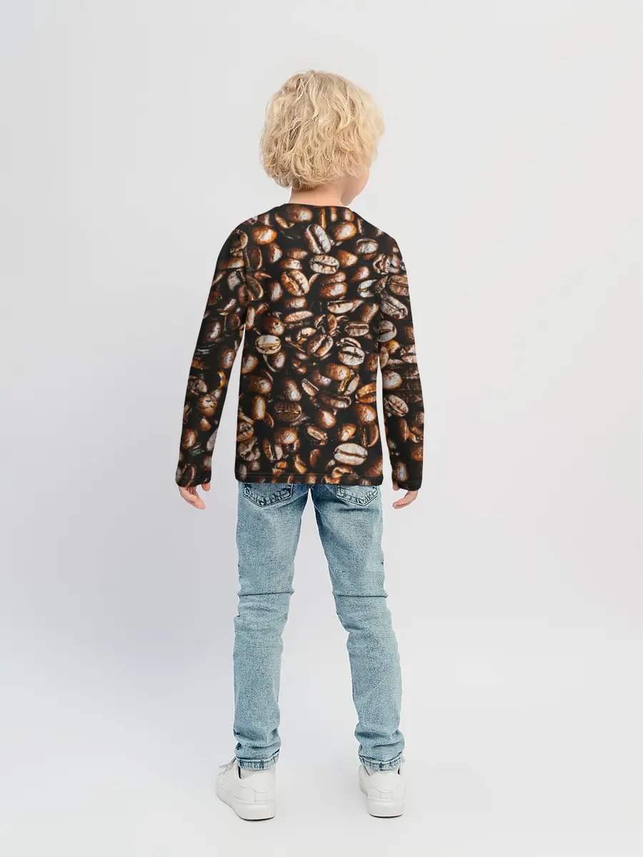 Детский лонгслив / Зерна Кофе