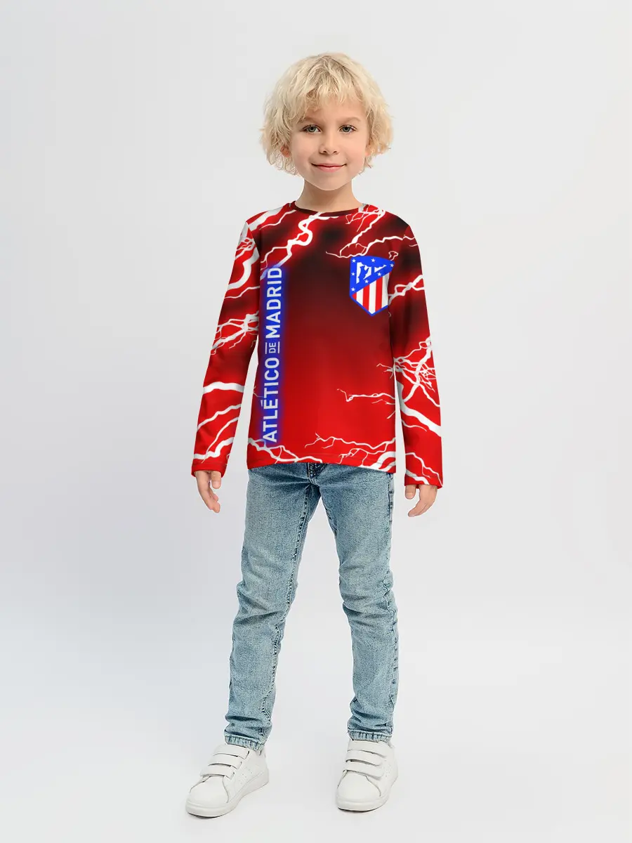 Детский лонгслив / АТЛЕТИКО МАДРИД / МОЛНИИ