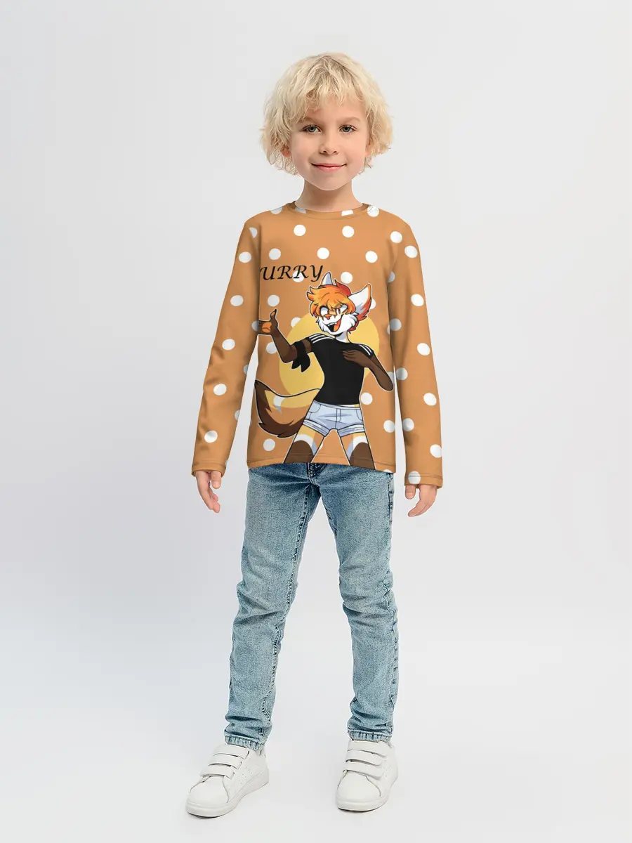 Детский лонгслив / Furry fox guy
