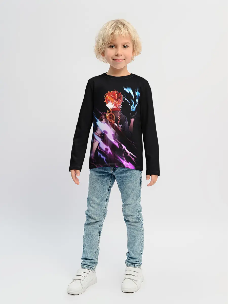 Детский лонгслив / ТАРТАЛЬЯ - GENSHIN IMPACT NEON