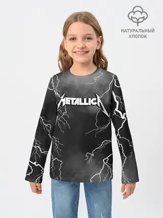 Детский лонгслив / METALLICA РАЗРЯД МОЛНИИ