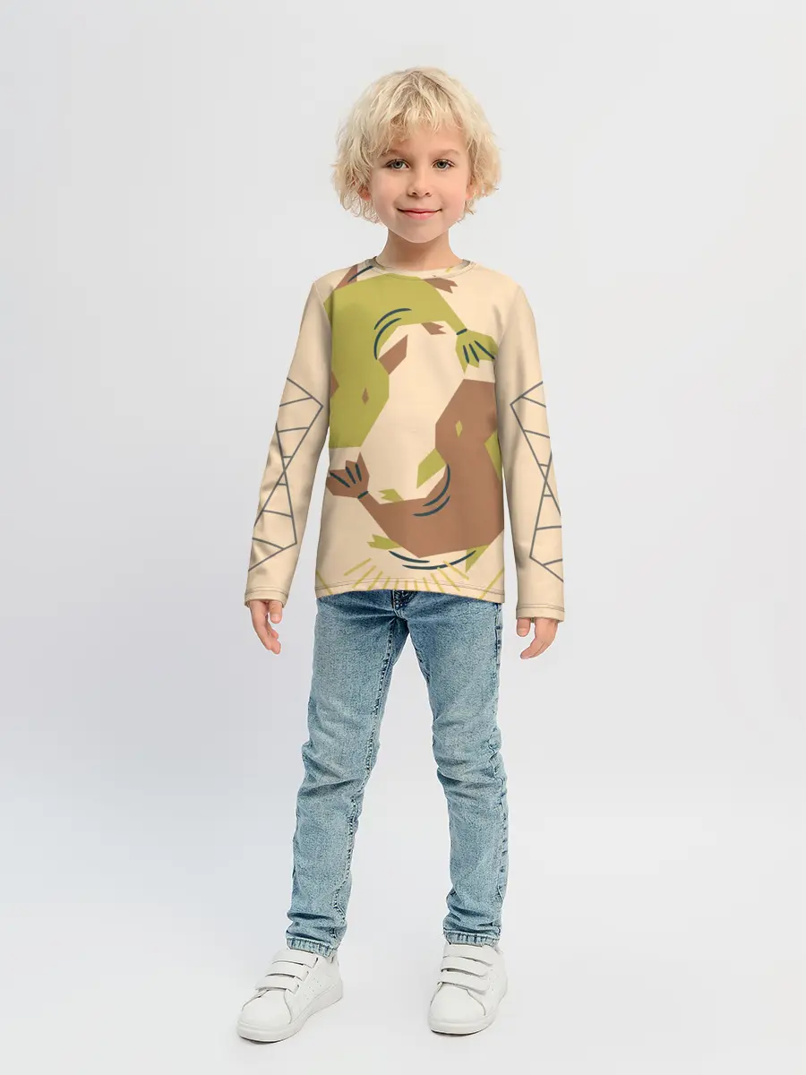 Детский лонгслив / Рыбы. Знаки зодиака, море