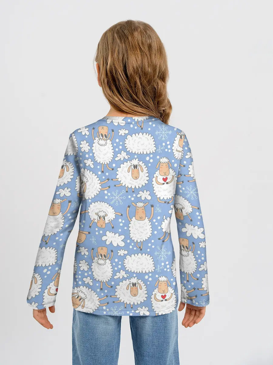 Детский лонгслив / Счастливые овечки