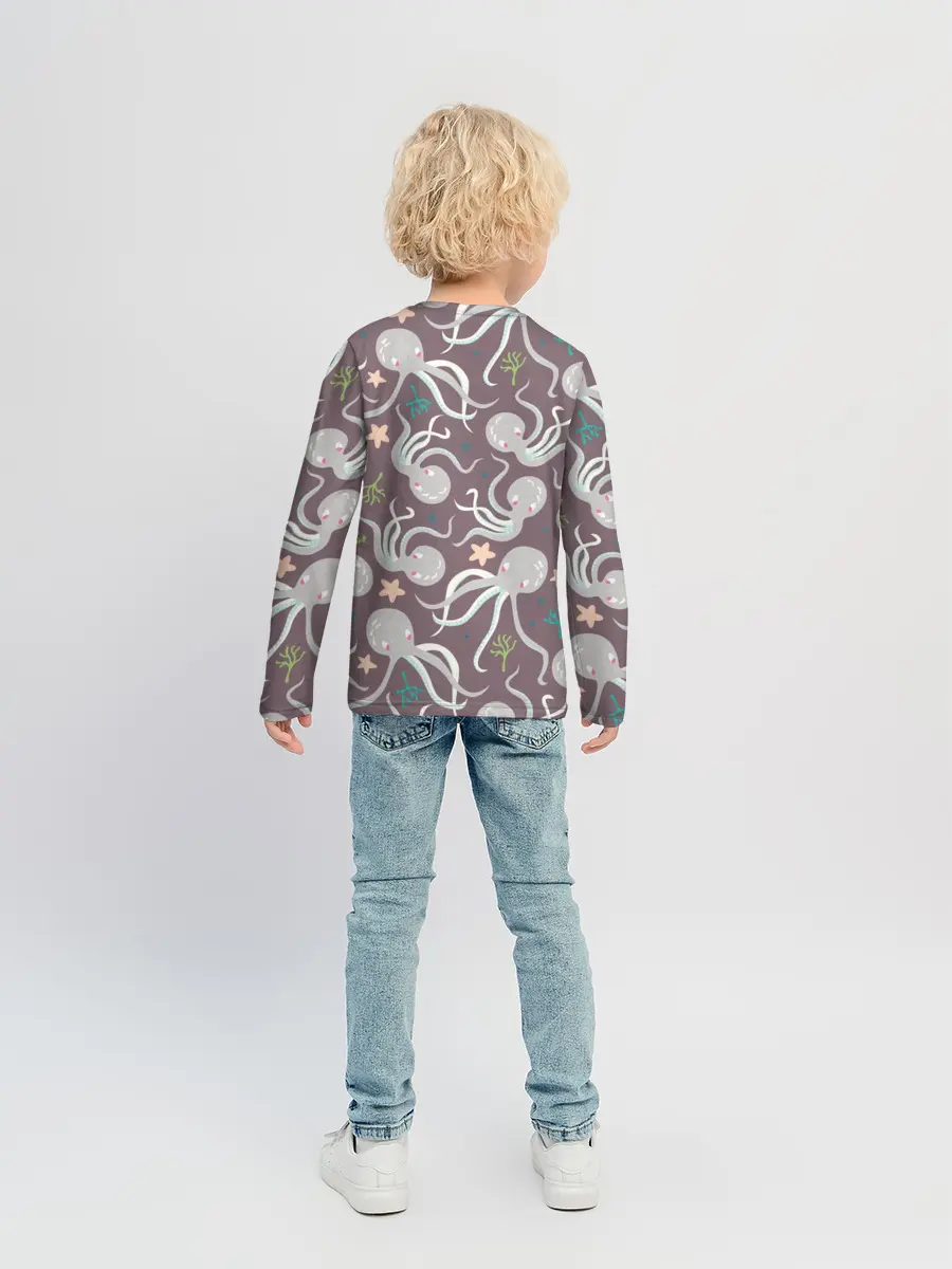 Детский лонгслив / Осьминоги