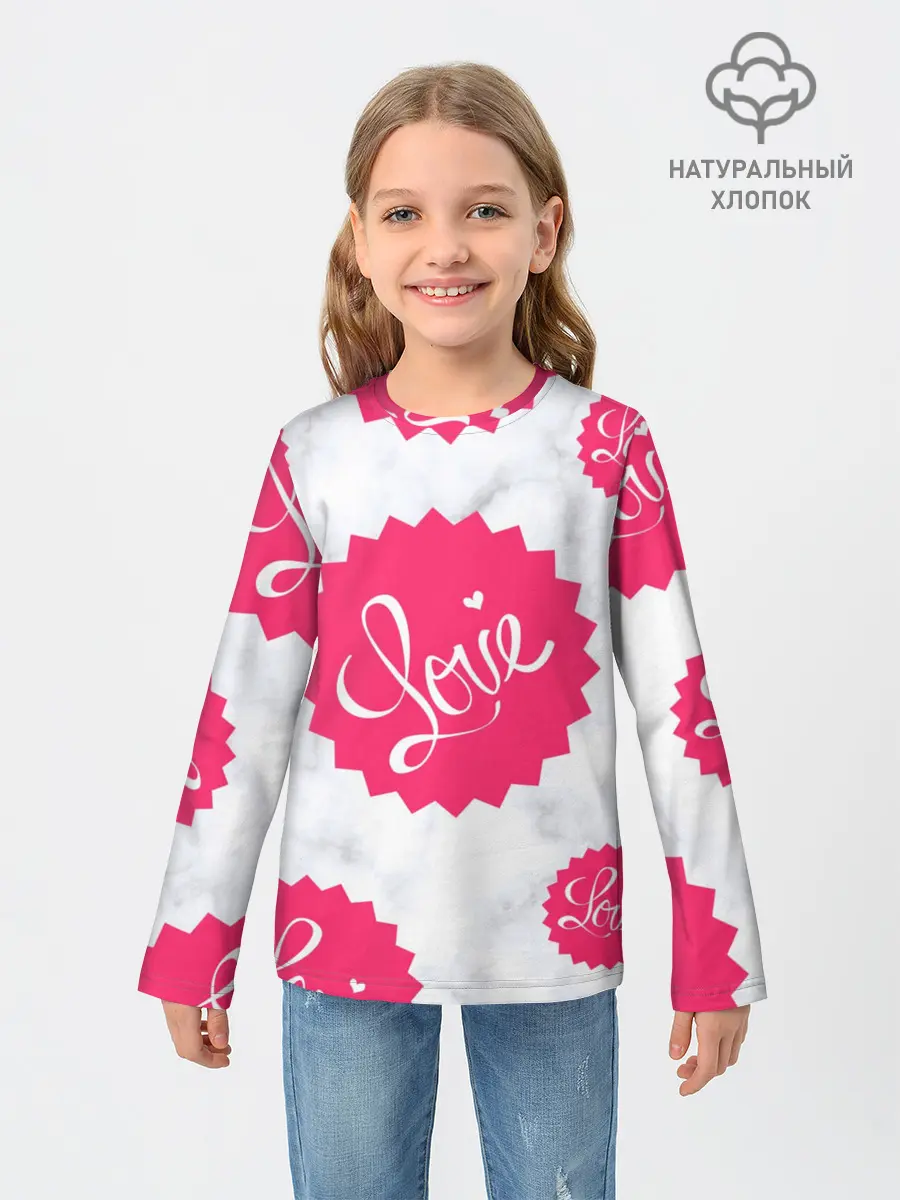 Детский лонгслив / Feel Love
