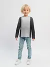 Детский лонгслив / Черно белая кожа